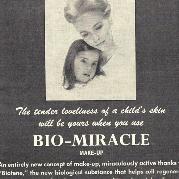 Germaine Monteil Bio-Miracle Make-Up With Biotene 1960s Vintage Advertisement Pr - Picture 2 of 2